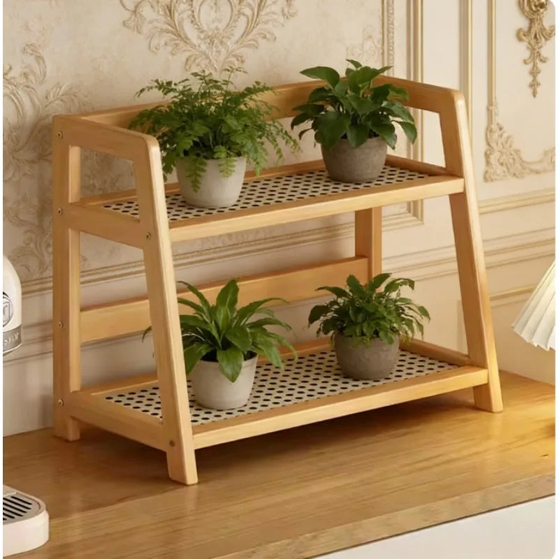 Bamboo Storage Shelf Stable Kitchen Rack