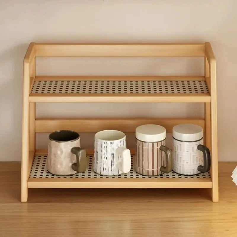 Bamboo Storage Shelf Stable Kitchen Rack