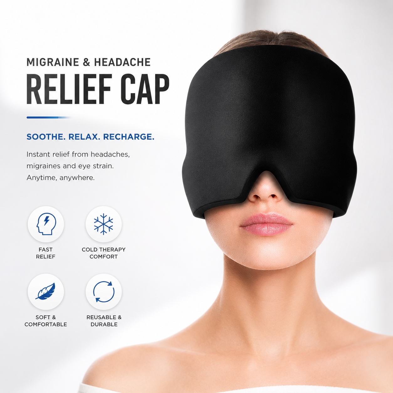 360 Cooling Gel Migraine Relief Head Wrap