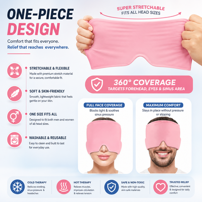 360 Cooling Gel Migraine Relief Head Wrap